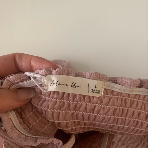 Ruched Light Pink Women’s Romper - Picture 4 of 5